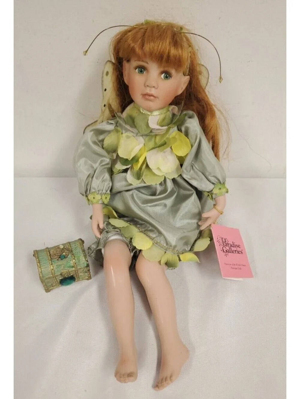 Paradise Galleries Treasure of the Emerald Isle Fairy Porcelain Doll 17